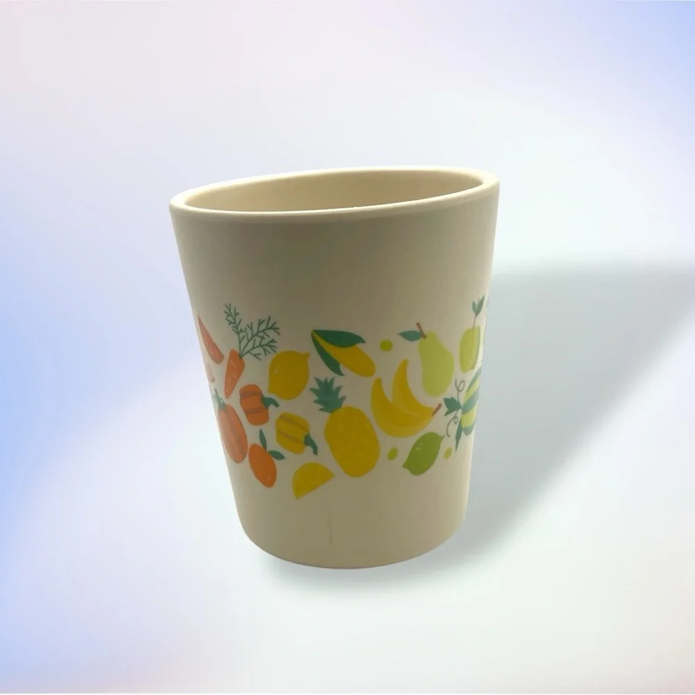 Pillowfort 10 oz Melamine Kid's Cup with  Multicolor Fruit and Veggie Print